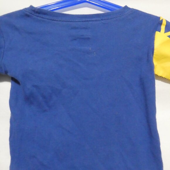 BABY GAP - size 2T | Blue Long Sleeve Shirt | Excavator Print Front and Sleeve - Picture 10 of 14